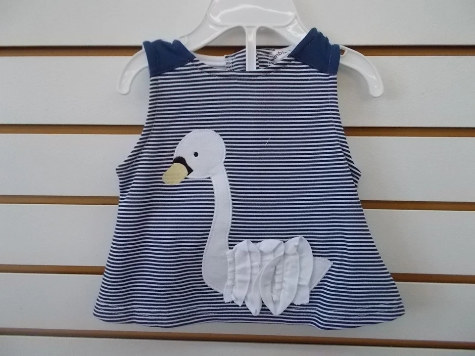 Conjunto cisne azul marino y blanco 2 piezas Rumble Tumble para niñas infantiles talla 3/6 meses Foto 2 de 4