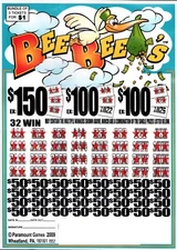 Pull Tab Ticket - Jar - Tickets Game - Bee Bee's $50 - 2,000 ct