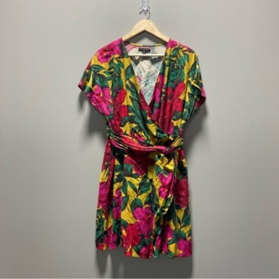 For Cynthia Linen Blend Colorful Dress