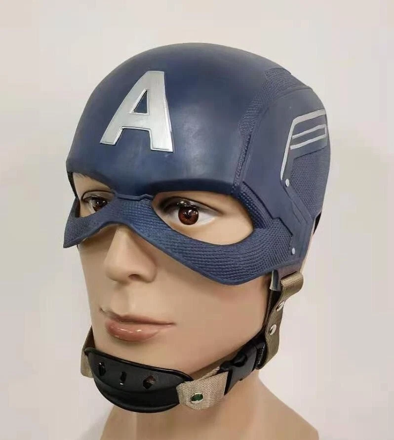 Captain America Steve Rogers Mask Latex Captain America Helmet - Image 3 of 4