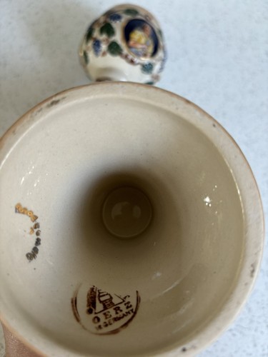 Lotto calici Ansbach Germania in ceramica fatti a mano 5,5" - Foto 7 di 10