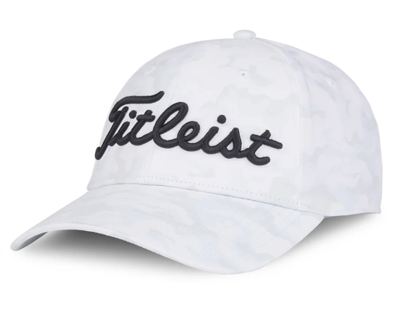 All Golf Titleist limited white camo edition caps, bucket hat