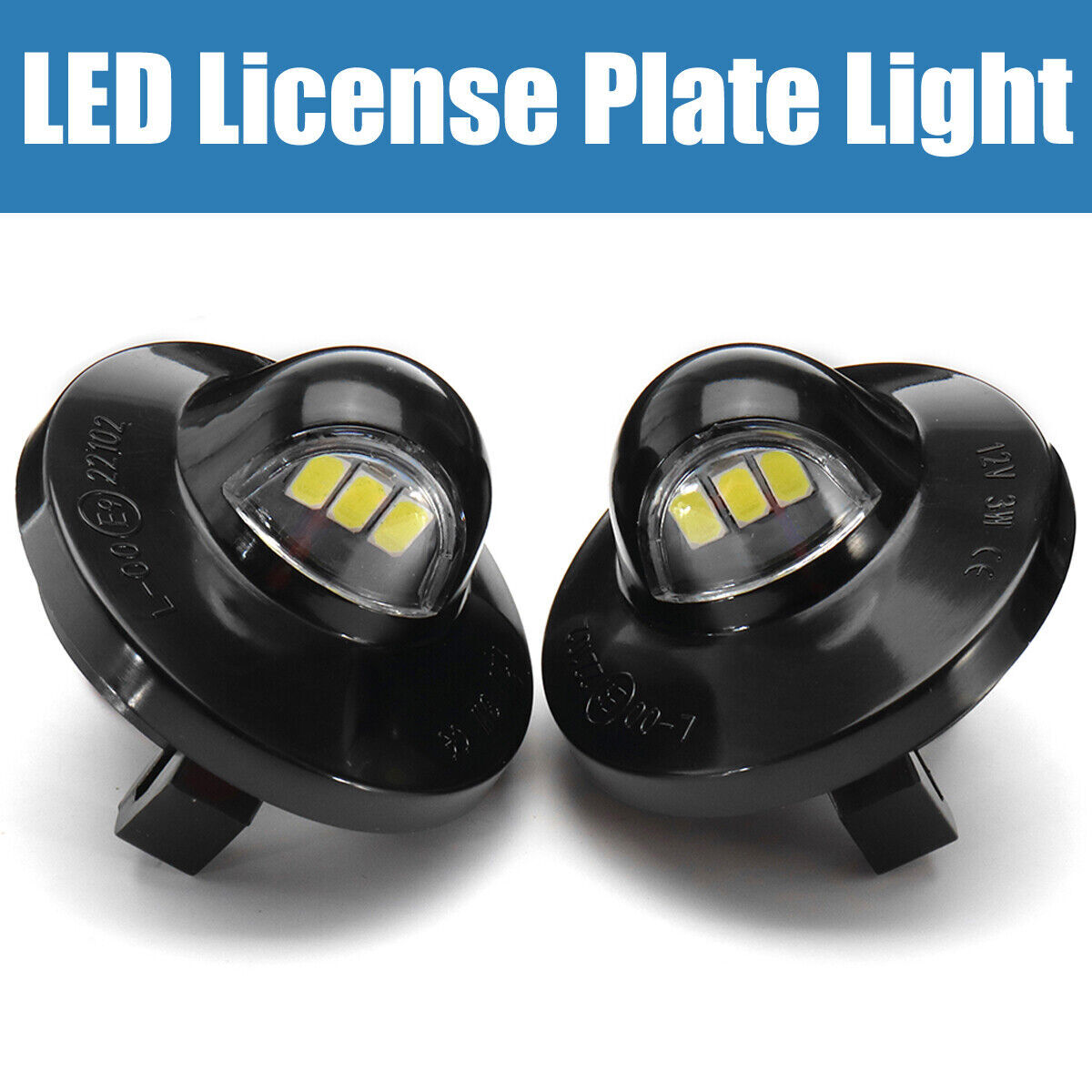 Ford OEM License Plate Light Set (Pair) – Black – For F-150, Ranger, Explorer Sport Trac, Mark LT (1998-2014)