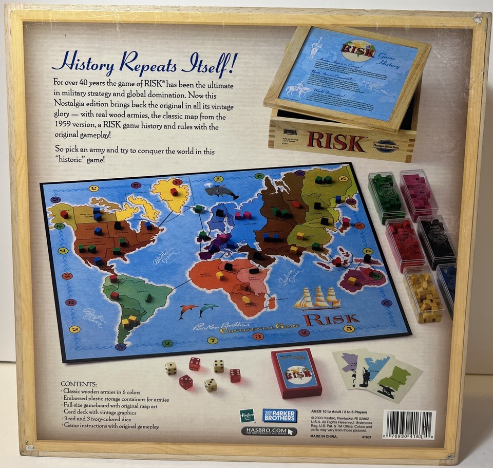 Risk Ebay Risk Continental Game Board In Collectors Wooden Box 2003 Complete | eBay