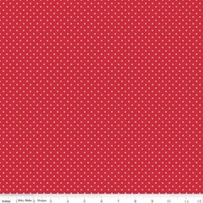 Fat Quarter Riley Blake Basics Swiss Dot Printed Red Quilt Cotton
