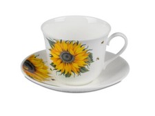 Sunflowers Roy Kirkham Jumbotasse mit Untere 0,4l Fine Bone China Porzellan