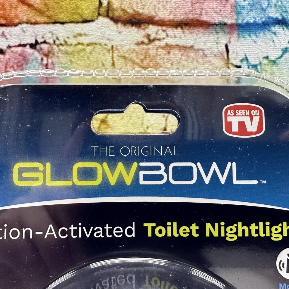 Luz nocturna de inodoro activada por movimiento Glow Bowl original 7 colores tren para ir al baño ¡NUEVO! Foto 3 de 4