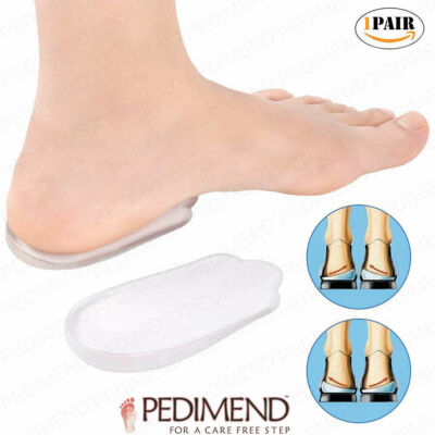 2 Stück Plantarfasziitis Gel Fersenstützkissen Einlegesohlen Pad Cups O/X Typ Einlegesohlen