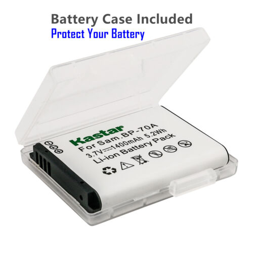 Kastar Battery Dual USB Charger for Samsung BP-70A Battery & Samsung WP10 Camera - Picture 2 of 11