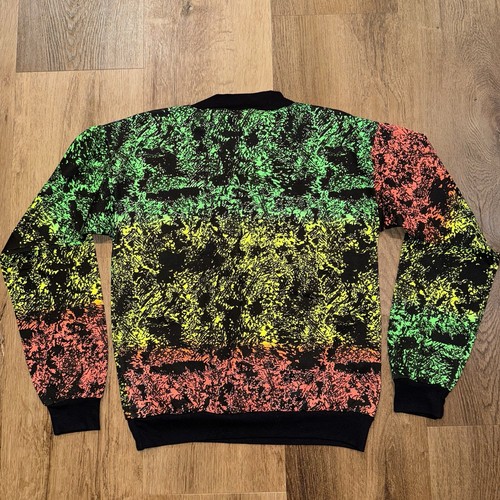 Vintage 1980s Beach Heads Sweatshirt shirt Skate Surf Neon USA NOS Youth Large - Picture 11 of 11