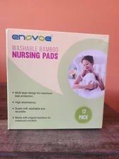 Washable Bamboo Nursing Pads 12 Pack - Enovoe