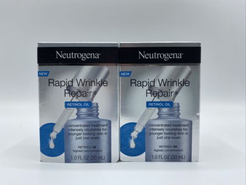 2 Neutrogena Rapid Wrinkle Repair Face Oil Retinol Serum- 1 FL OZ Fast Shipping - Afbeelding 1 van 1