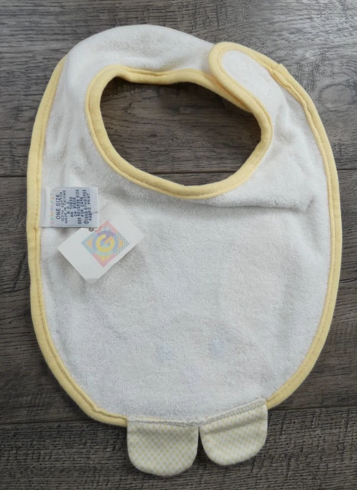 Bebé Niño Niña Nuevo Vintage Gymboree Arco Iris Etiqueta Primavera Jardín Conejito Bebé Babero Foto 2 de 2