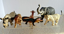 Set of 6 African Wildlife Animal Figures Safari Toy Educational Fun