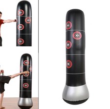 Inflatable Punching Bag Strength Training Stand Boxing Workout Inflatable Punching Bag Strength Training Stand Boxing Workout Fitness Sd