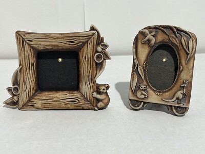 Swagman Keramik Stil Miniatur Bilderrahmen Mini Bild X2 Quadratisch Oval 