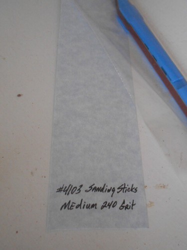 M&B Bizarre Professional Hobby Sanding Sticks Medium 240 Grit Belt Blue #4103 - Picture 3 of 6