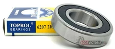 TOPROL 6207 2RS C3 DEEP GROOVE BALL BEARING, RUBBER SEALED 35x72x17 mm