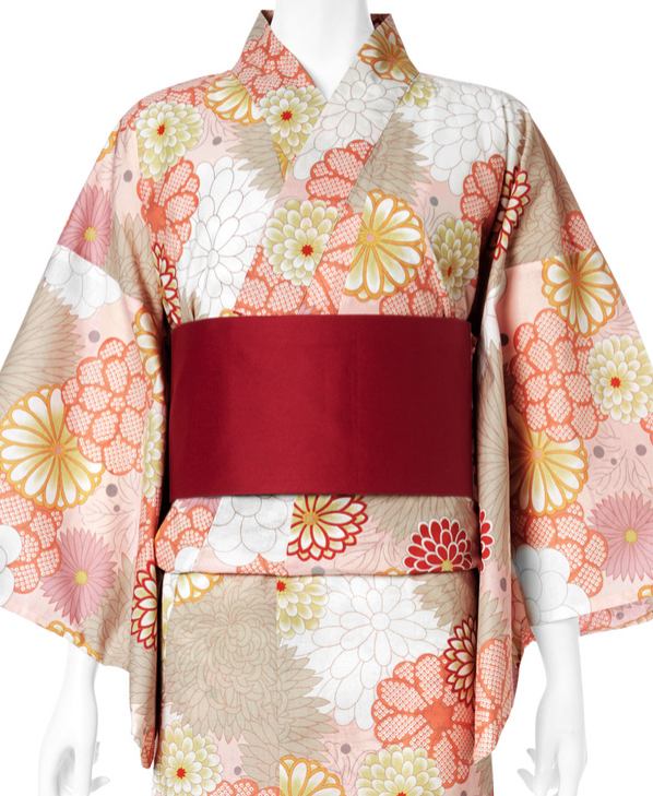 Japanese Summer kimono Yukata Chrysanthemum and peony Yukata