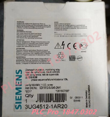 3UG4512-1AR20 1PCS Brand New Siemens 3UG4 512-1AR20 Quality Assurance Fast ship