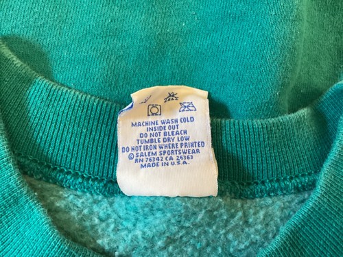 Miami Dolphins size EXTRA LARGE Sweatshirt Salem Sportswear Embroidered 1990’s - Picture 8 of 9