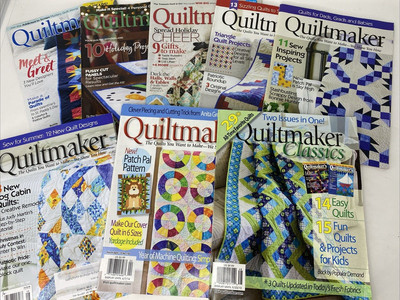 Lot of 8 Quilt Maker Magazines 2013-2022 Patters Design Quilting Ideas