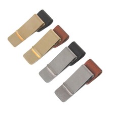 4pcs Metal PU Leather Pen Holder Brass Pencil Clip Vintage Dairy Notebook Holder