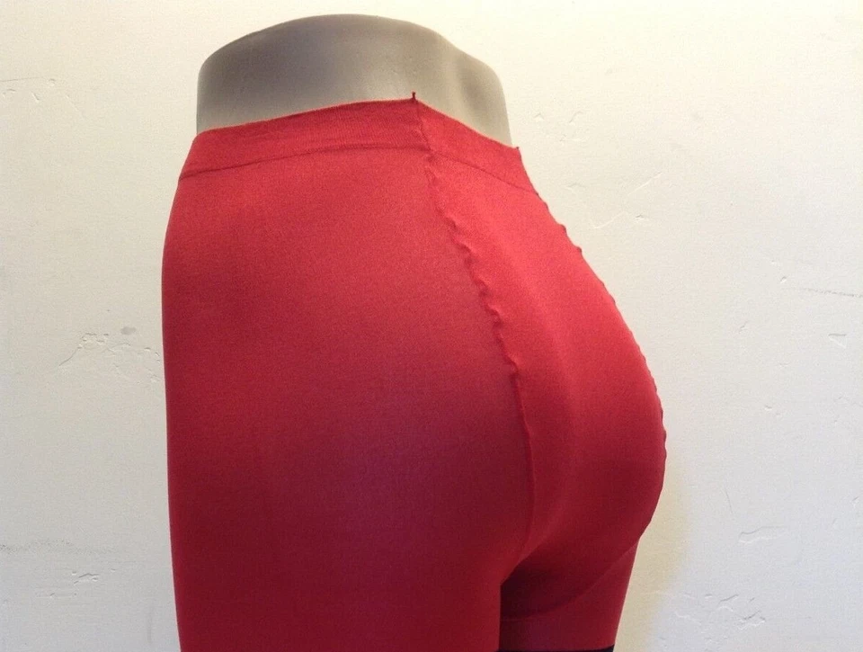 Tights Opaque Women's 3X-4X Striped Red White Black Rear Gusset Leg Avenue 7100 - Image 4 of 4