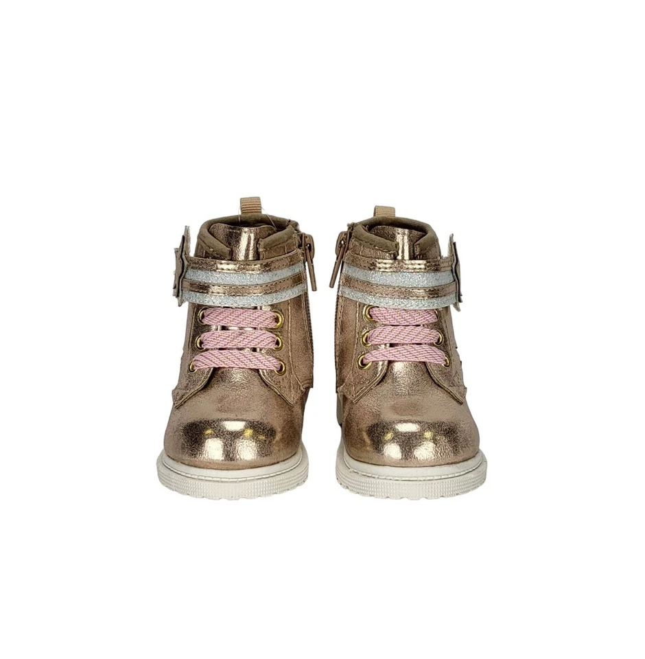 Botas estrella doradas metálicas Wonder Nation para niñas - Niño pequeño talla 6 - Zapatos altos Foto 3 de 4
