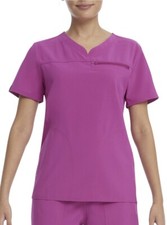 Scrubstar Womens Tuck in Top Violet Charm Scrub Top Size XS NWT