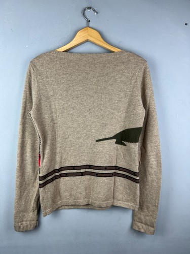 WEEKEND MAX MARA WOOL SWEATER DOG PRINT SIZE L RRP 280$ - Picture 2 of 8