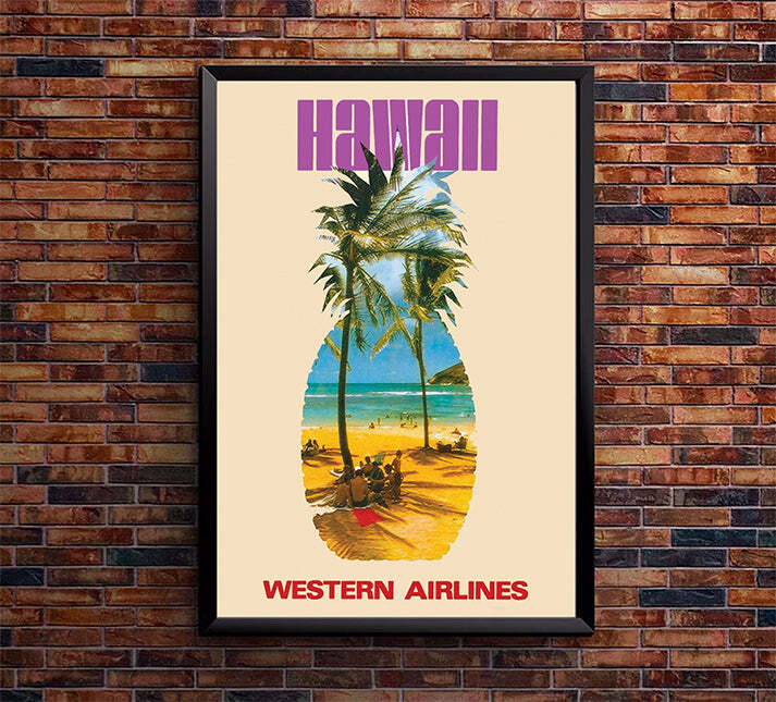 Northwest 航空 ビンテージ ポスター Hawaii poster B91C6903-0349-4C5C-AFDF-