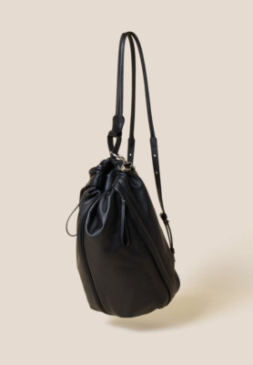 COURONNE Douce Shoulder 17 Black | 3-Way Convertible Leather Bag