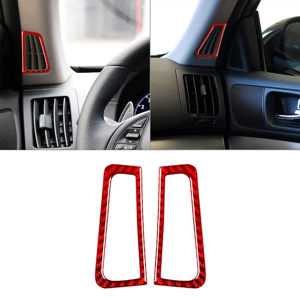 Cubierta interior completa de fibra de carbono roja para Infiniti G37 sedán 2010-2013 30 piezas Foto 4 de 4