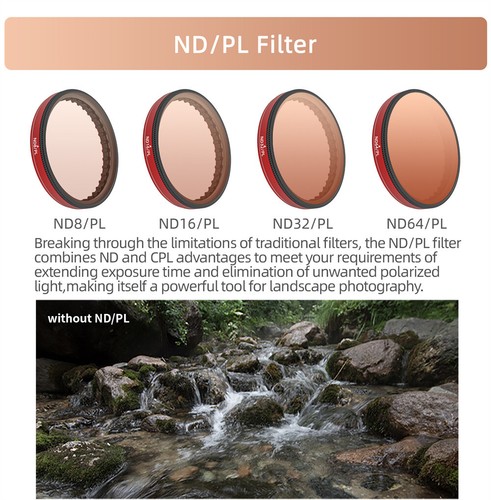 For DJI Action 5 Pro/4/3 Action Camera Filters UV/CPL/ND8-64/PL Filters Vlog - Picture 23 of 34