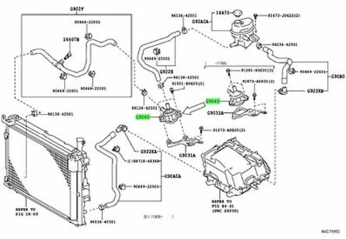 Bomba de agua TOYOTA VITZ Highlander Prius C Lexus RX450h con original JDM OEM Foto 2 de 2