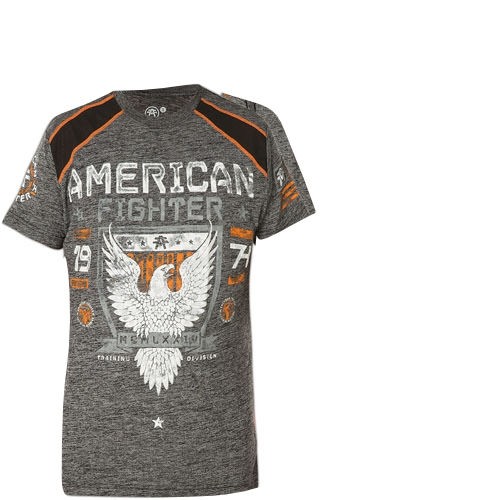 Футболка АМЕРИКАНСКОГО бойца Affliction Macalaster Artisan Grau/Schwarz