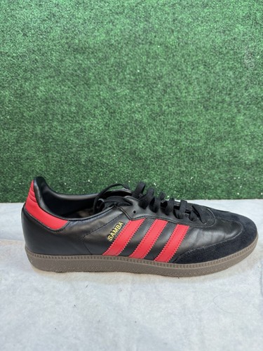 adidas Manchester United x Samba Team Black Red Mens Shoes Size 11.5 - Picture 5 of 10