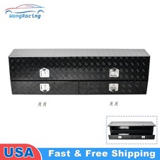 72 X 21 X 13.5 Aluminum Truck Bed Tool Box Trailer Storage W Lock Drawers 72 X 21 X 13.5 Aluminum Truck Bed Tool Box Trailer Storage W Lock Drawers