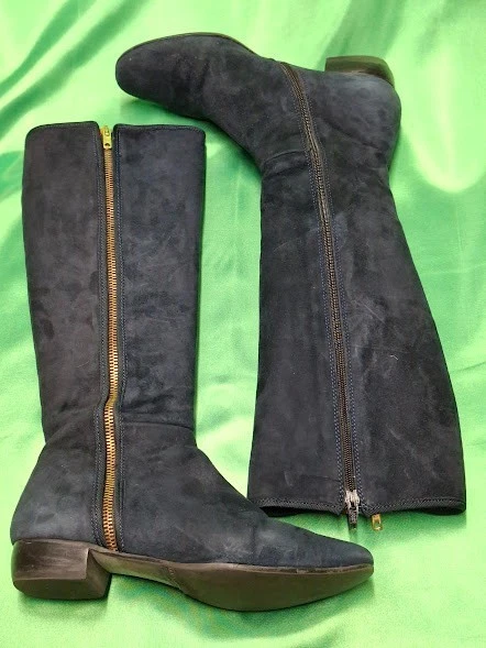 Damen echt Wildlederstiefel Lamica Kniehoch Gr. 38 in OVP Dunkelblau - Bild 3 von 4