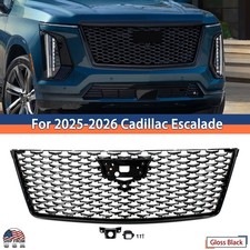 For Cadillac Escalade 2025-2026 Gloss Black Front Bumper Grille Mesh Upgraded