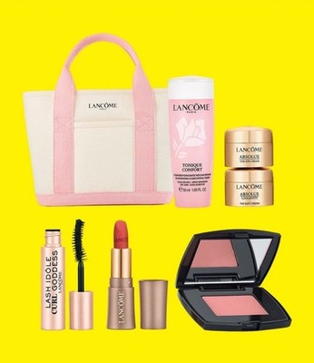 Lancôme 7 Piece Gift Set With Tote Bag. Brand New Never Opened. See Photos
