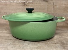 Le Creuset #33 8 Qt Cast Iron Oval Dutch Oven Spring Green
