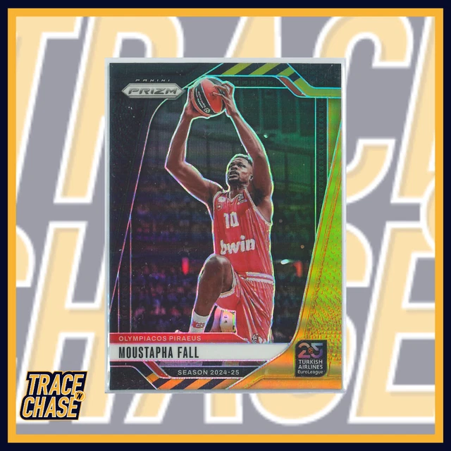 2024-25 Panini Prizm Euroleague Basketball Moustapha Fall Black Gold 5/5 #9