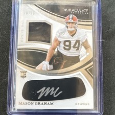 2025 Panini Immaculate Mason Graham Rookie Eye Black Autograph Browns #REBH-MGM…