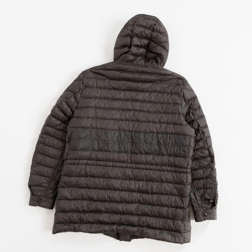 Moncler Benjamin Giubbotto Mens Brown Gray Down Puffer Jacket Hooded Quilted image 5