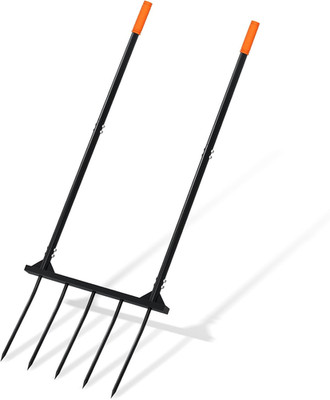Broad Fork Garden Tool, Ergonomic Design - for Farms, Gardens, Vegetable Plots, 