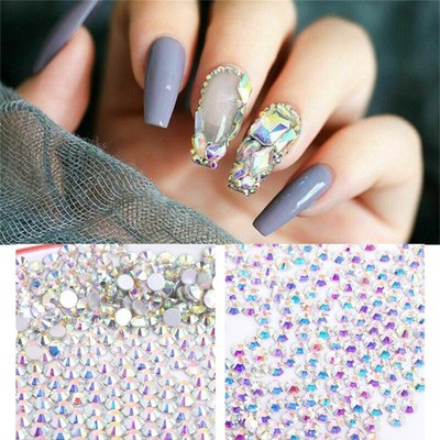1440* for crystal Rhinestones Flat Back Loose Glass Gems Nail Art Crafts DE