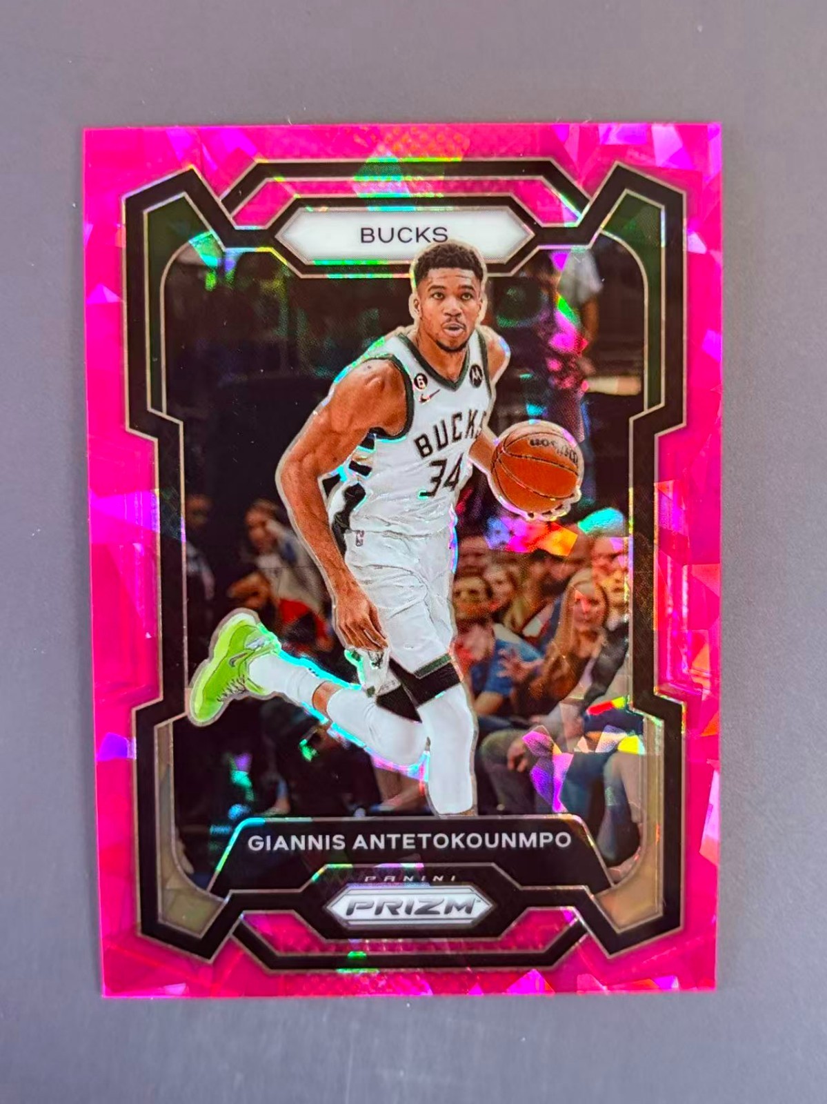 Giannis Antetokounmpo 2023-24 Panini Prizm Pink Ice Prizm #103
