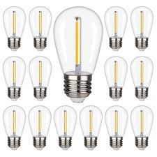 Waterproof Shatterproof S14 LED Bulb,String Light Bulbs 1W Equal to 10W Incan...
